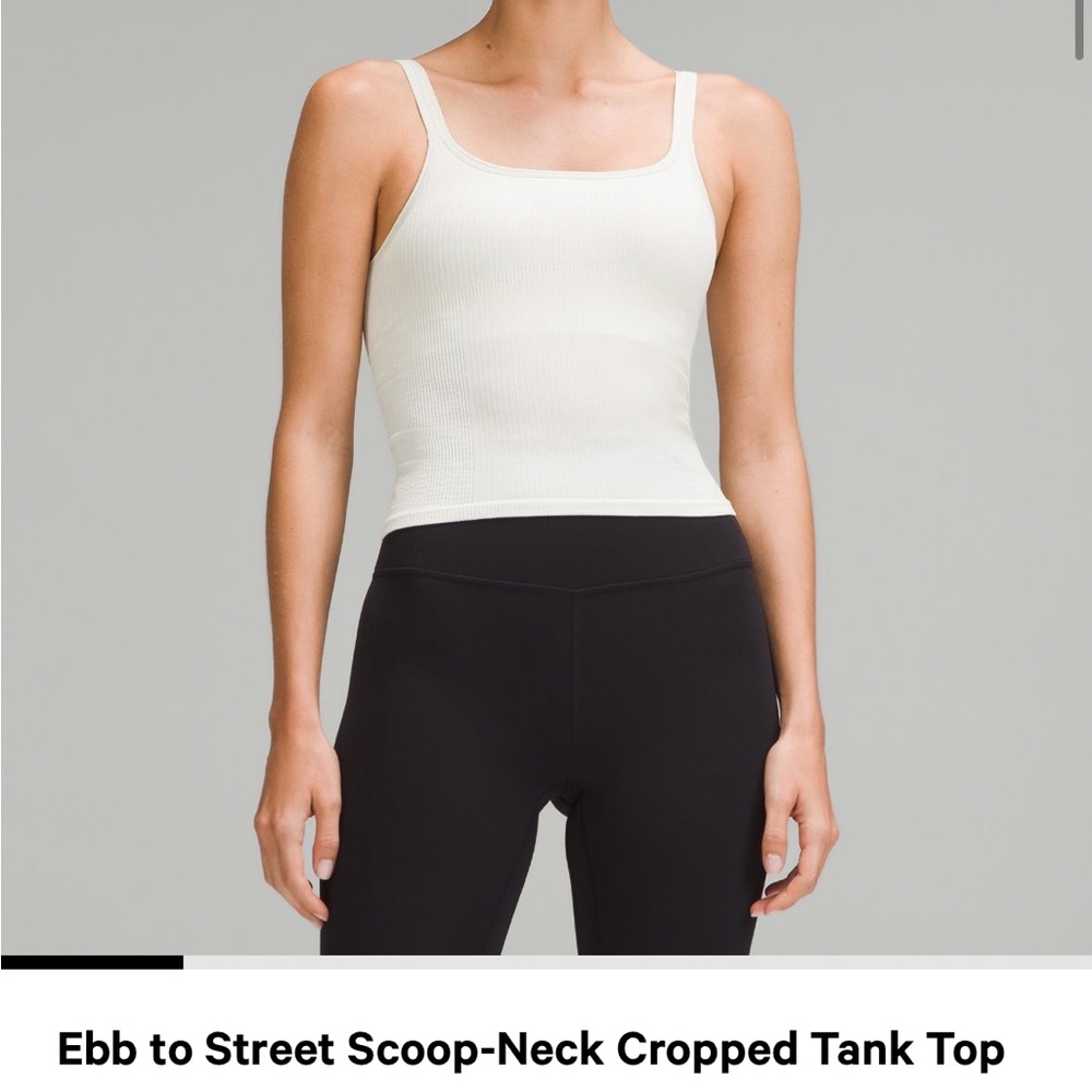 Ebb to Street Scoop-Neck Cropped Tank * Light support * B/C